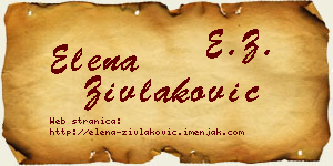 Elena Zivlaković vizit kartica